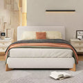Christopher Knight Home Marry White Boucle Upholstered Wood Bed