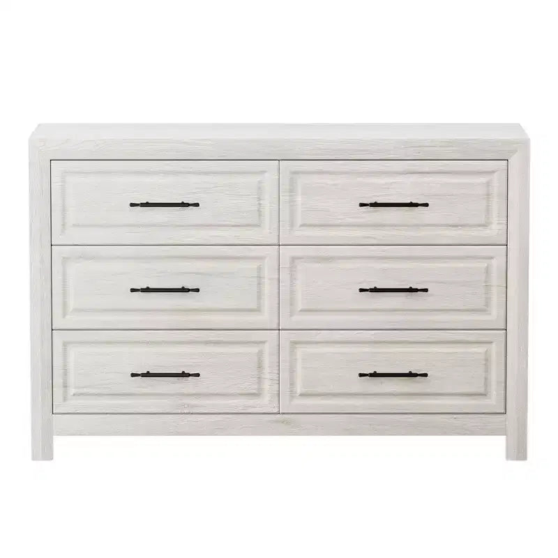 Commode à 6 tiroirs, commode haute en bois de 37,99 po avec tiroirs