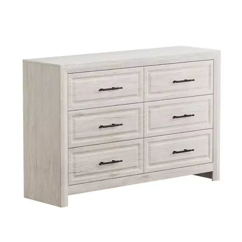 Commode à 6 tiroirs, commode haute en bois de 37,99 po avec tiroirs