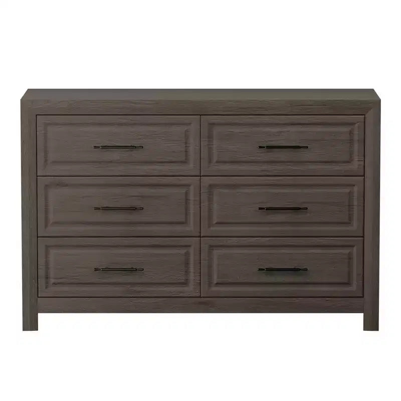 Commode à 6 tiroirs, commode haute en bois de 37,99 po avec tiroirs