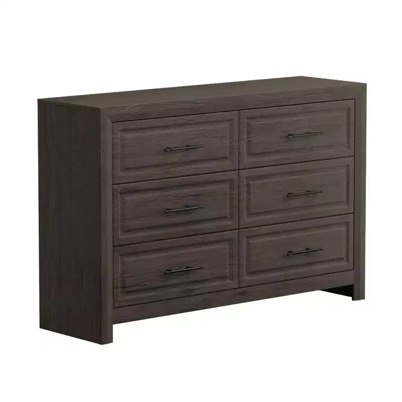Commode à 6 tiroirs, commode haute en bois de 37,99 po avec tiroirs