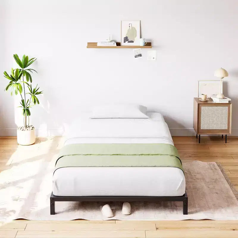 Cadre de lit 6 pouces, pas besoin de sommier tapissier, plateforme de lit métallique robuste taille lit simple