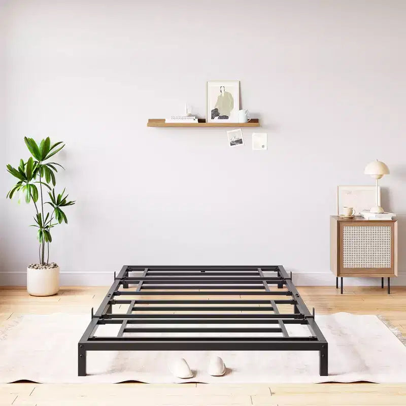 Cadre de lit 6 pouces, pas besoin de sommier tapissier, plateforme de lit métallique robuste taille lit simple