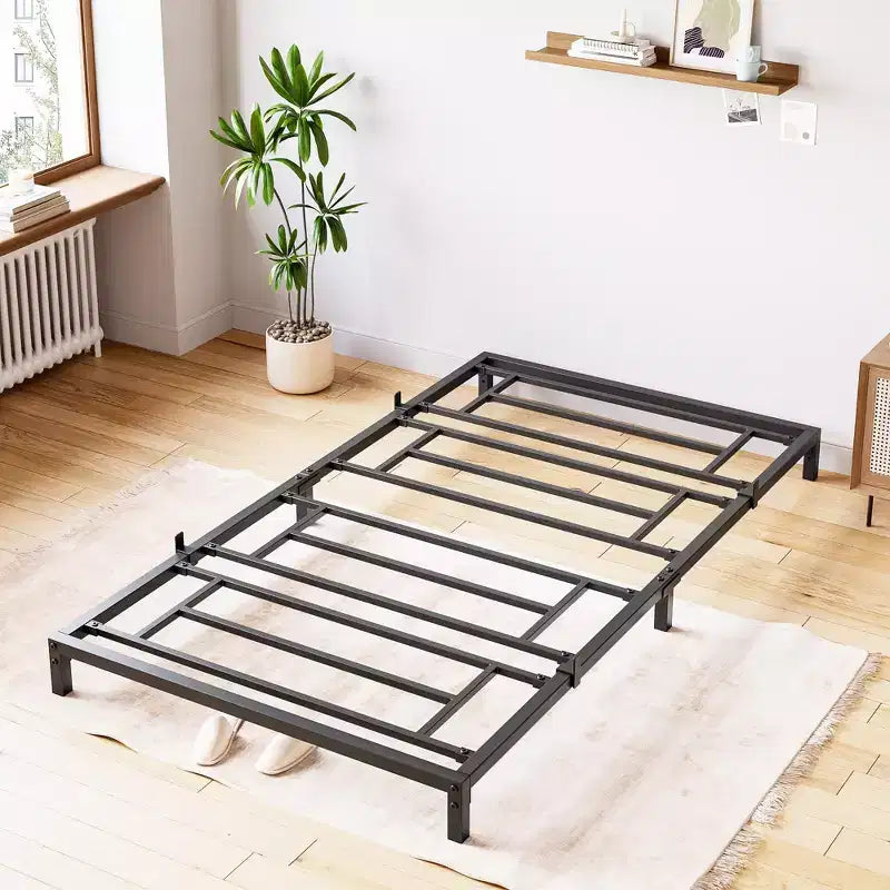 Cadre de lit 6 pouces, pas besoin de sommier tapissier, plateforme de lit métallique robuste taille lit simple
