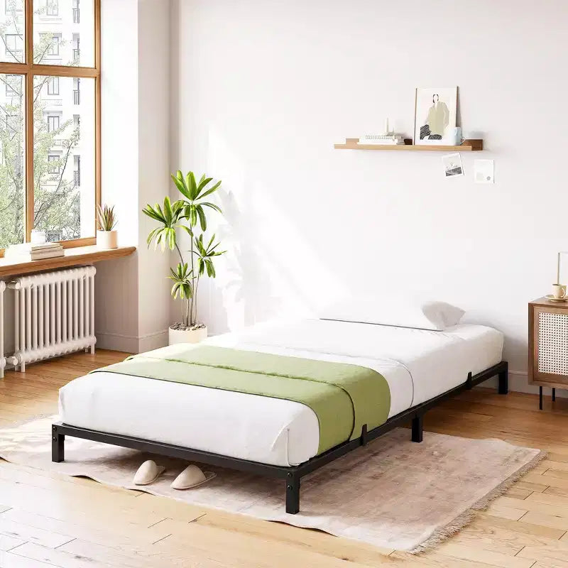 Cadre de lit 6 pouces, pas besoin de sommier tapissier, plateforme de lit métallique robuste taille lit simple