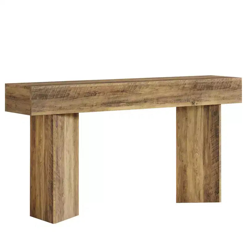 Lantine 63-Inch Farmhouse Console Table, Narrow Long Sofa Table Behind Couch