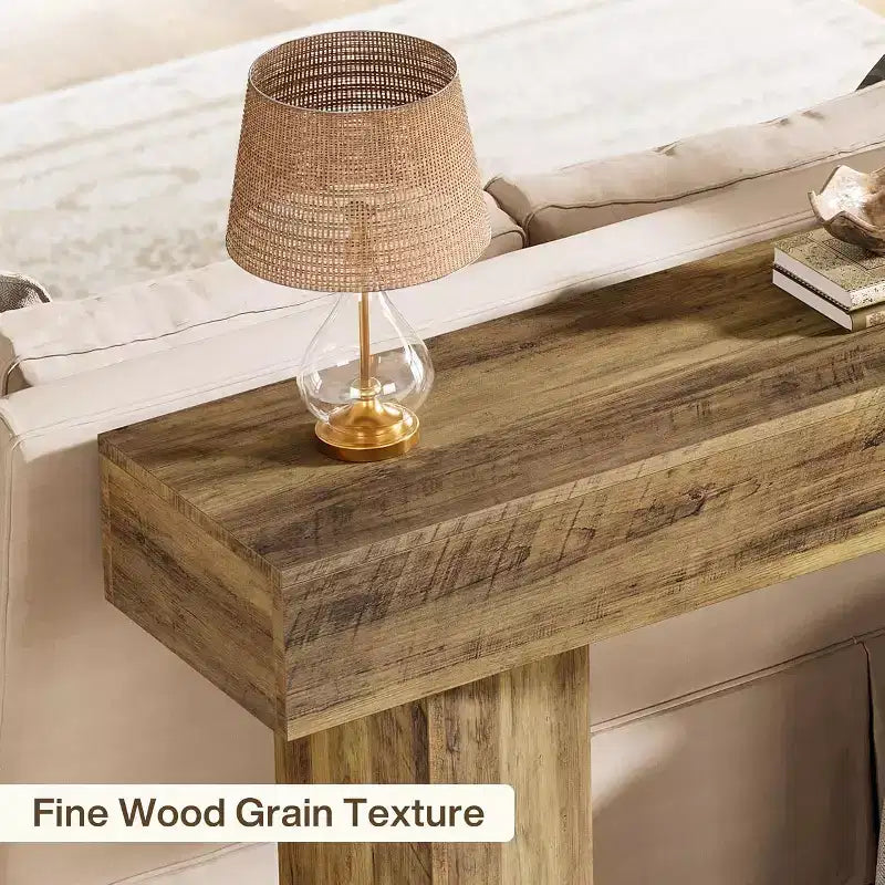 Table console de ferme 63 pouces, longue et étroite