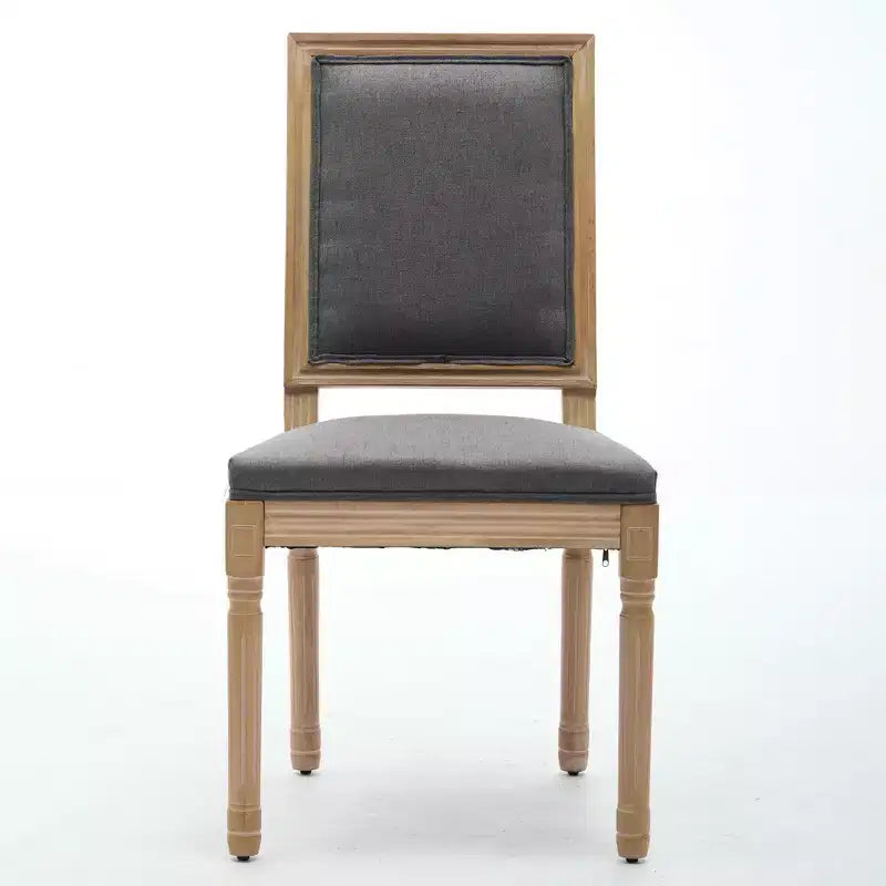 Lot de 2 chaises de salle à manger capitonnées à dossier carré
