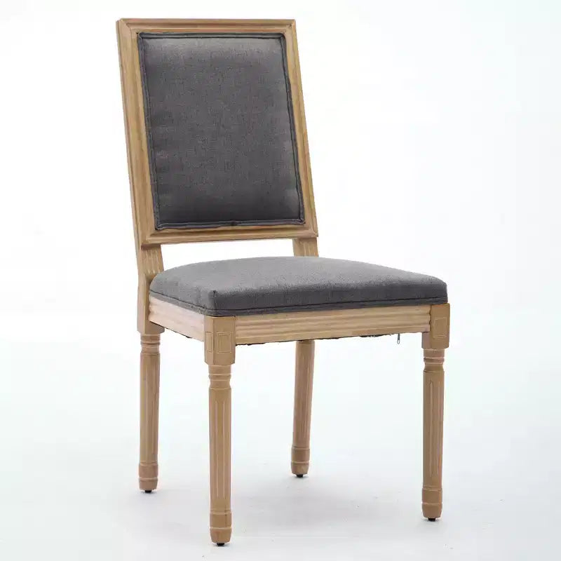 Lot de 2 chaises de salle à manger capitonnées à dossier carré