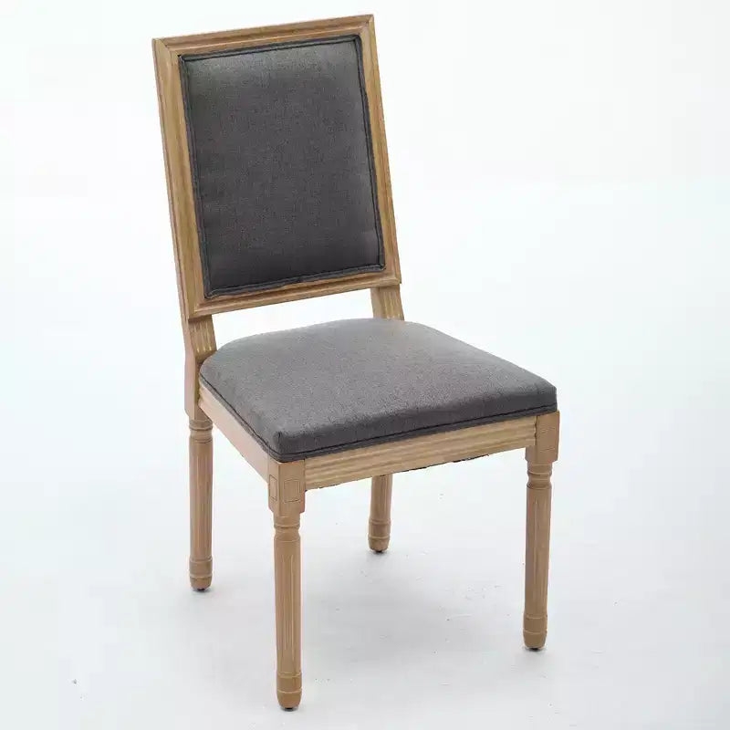 Lot de 2 chaises de salle à manger capitonnées à dossier carré