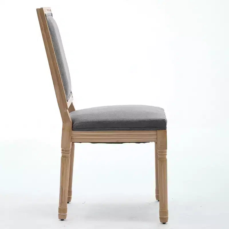 Lot de 2 chaises de salle à manger capitonnées à dossier carré