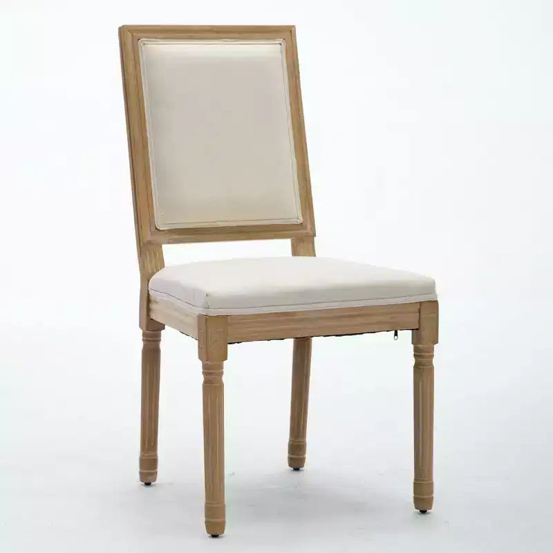 Lot de 2 chaises de salle à manger capitonnées à dossier carré
