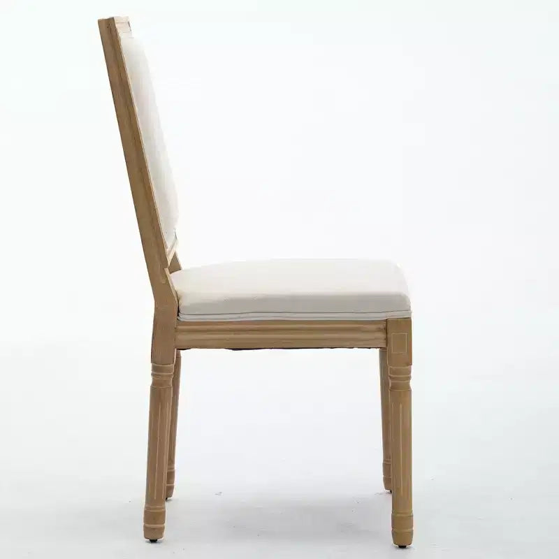 Lot de 2 chaises de salle à manger capitonnées à dossier carré
