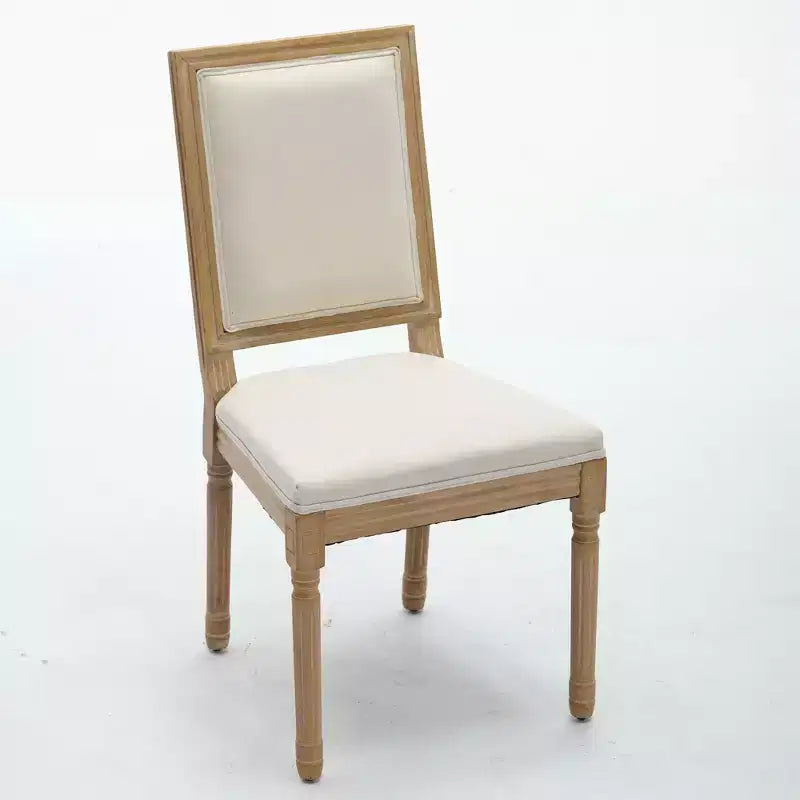 Lot de 2 chaises de salle à manger capitonnées à dossier carré