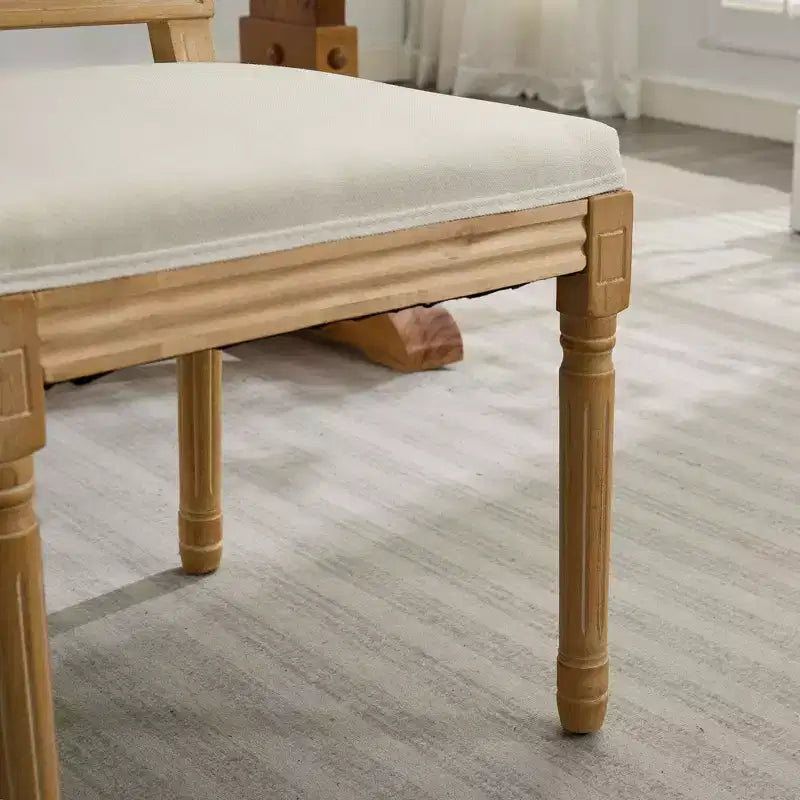 Lot de 2 chaises de salle à manger capitonnées à dossier carré