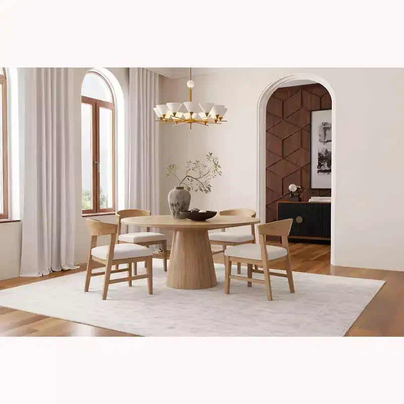 Chaises à dossier en bois (lot de 2), Naturel