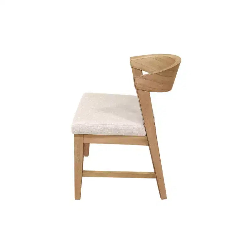 Chaises à dossier en bois (lot de 2), Naturel