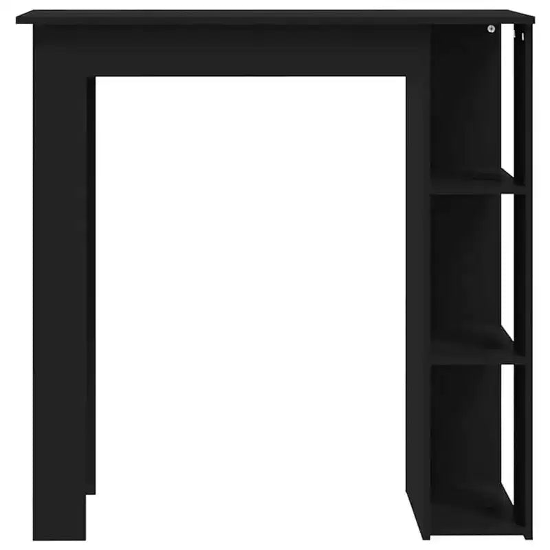 Table de bar avec étagère en bois composite, pour salle à manger
