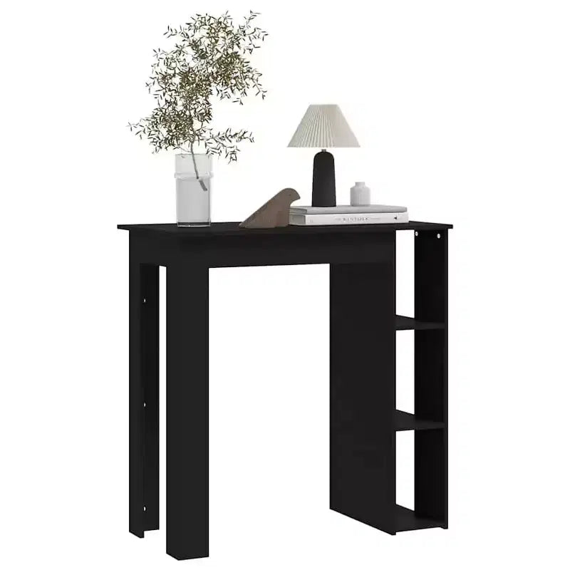 Table de bar avec étagère en bois composite, pour salle à manger