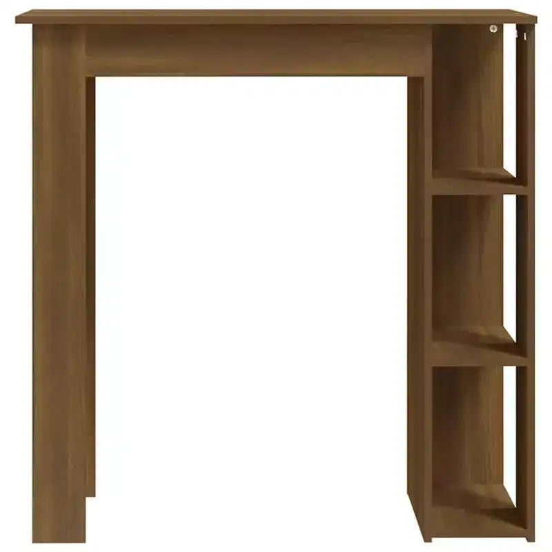 Table de bar avec étagère en bois composite, pour salle à manger