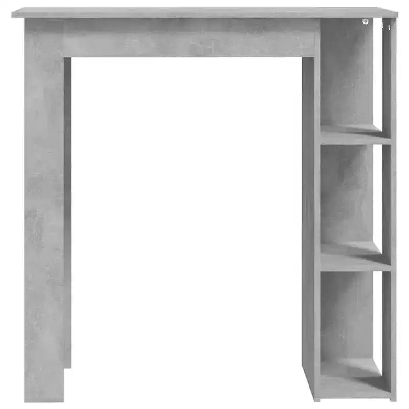 Table de bar avec étagère en bois composite, pour salle à manger