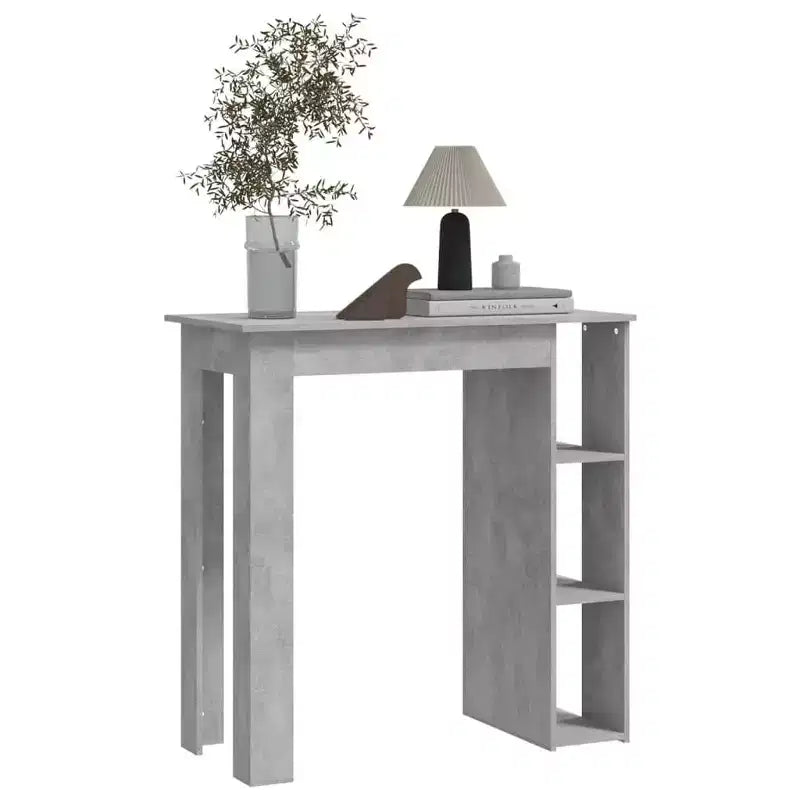 Table de bar avec étagère en bois composite, pour salle à manger