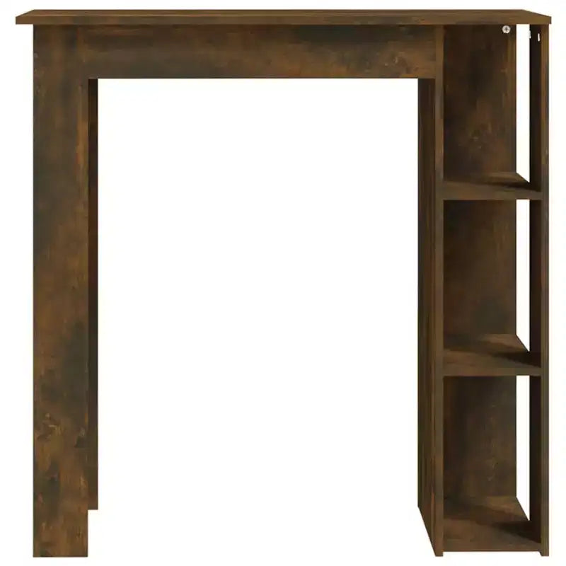 Table de bar avec étagère en bois composite, pour salle à manger