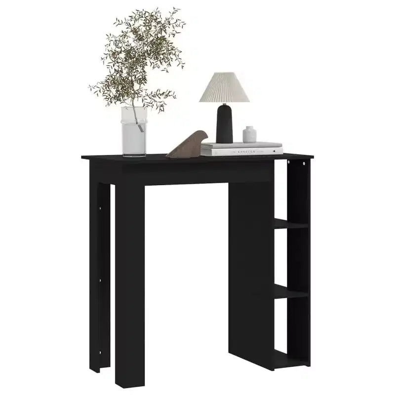 Table de bar avec étagère en bois composite, pour salle à manger
