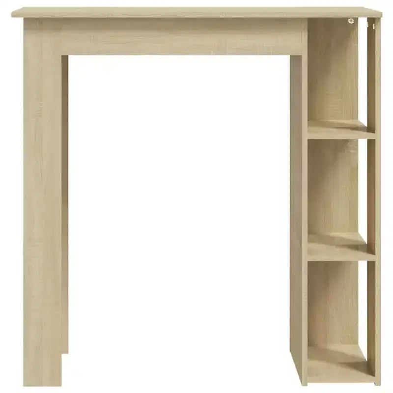 Table de bar avec étagère en bois composite, pour salle à manger