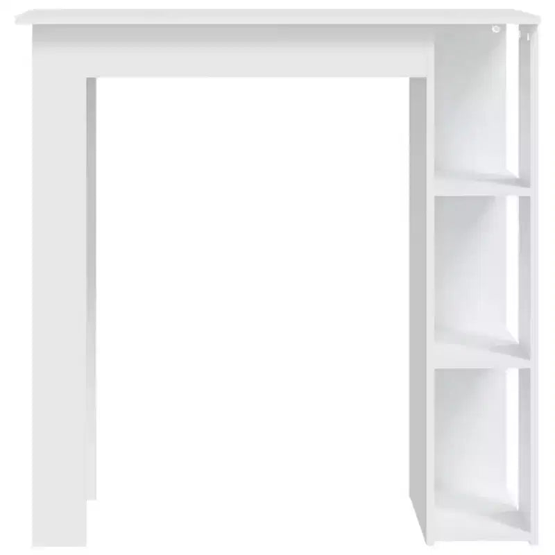 Table de bar avec étagère en bois composite, pour salle à manger