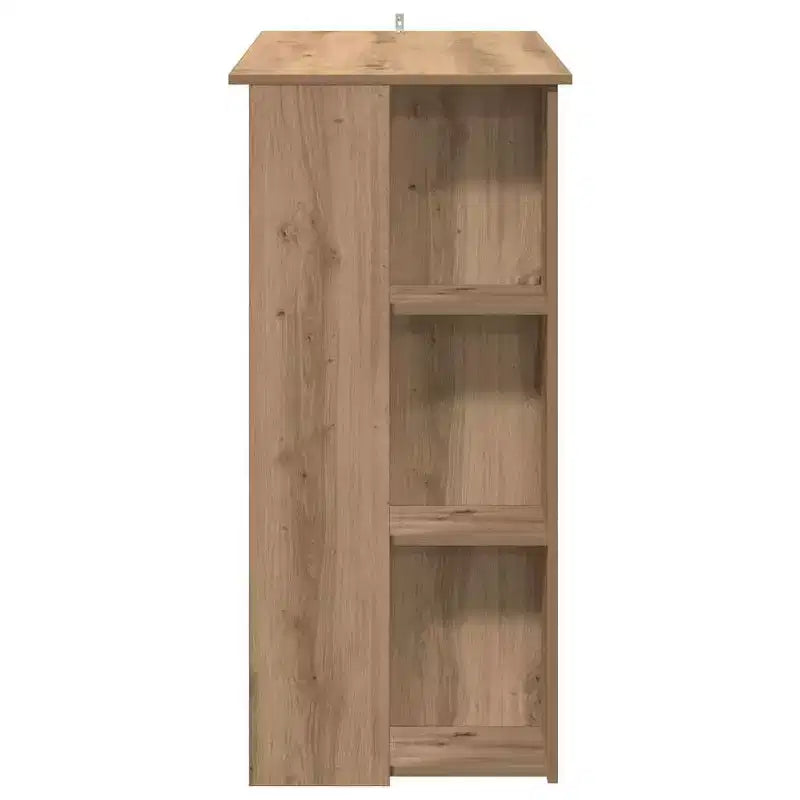 Table de bar avec étagère en bois composite, pour salle à manger