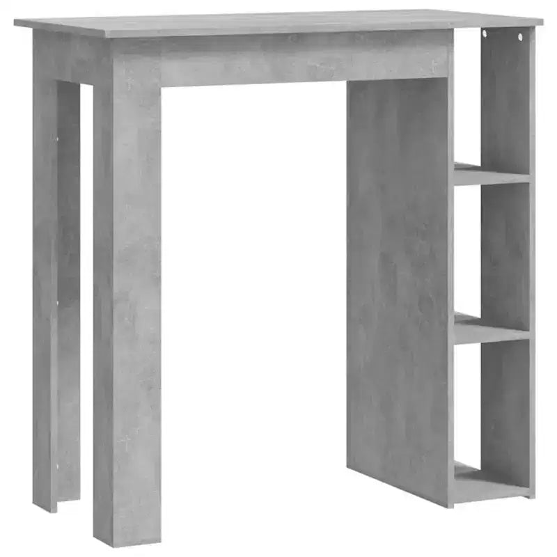 Table de bar avec étagère en bois composite, pour salle à manger