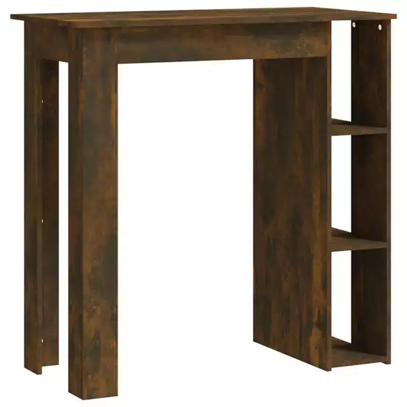 Table de bar avec étagère en bois composite, pour salle à manger