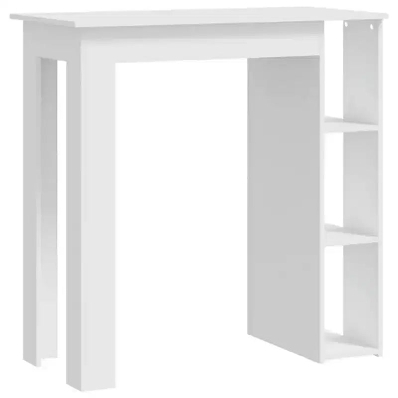 Table de bar avec étagère en bois composite, pour salle à manger