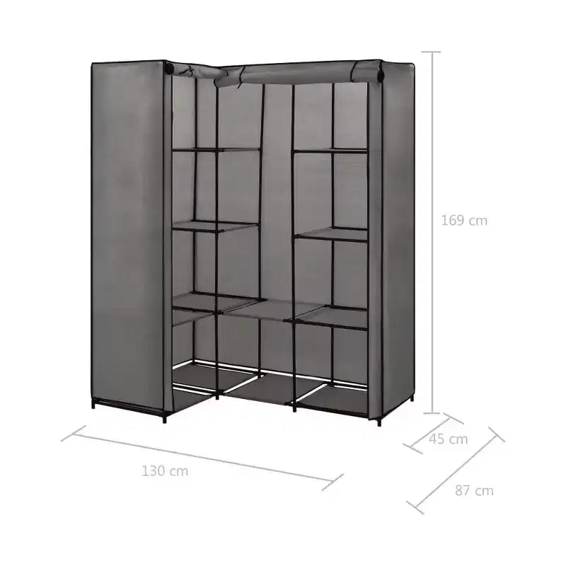 Placard d'angle Armoire Penderie Meuble autoportant Portant à vêtements