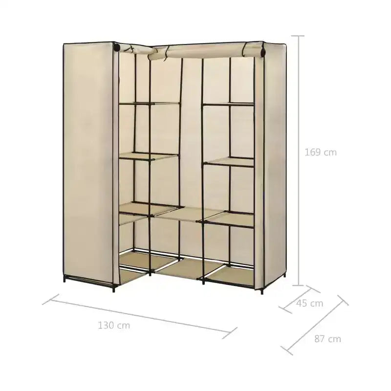 Placard d'angle Armoire Penderie Meuble autoportant Portant à vêtements