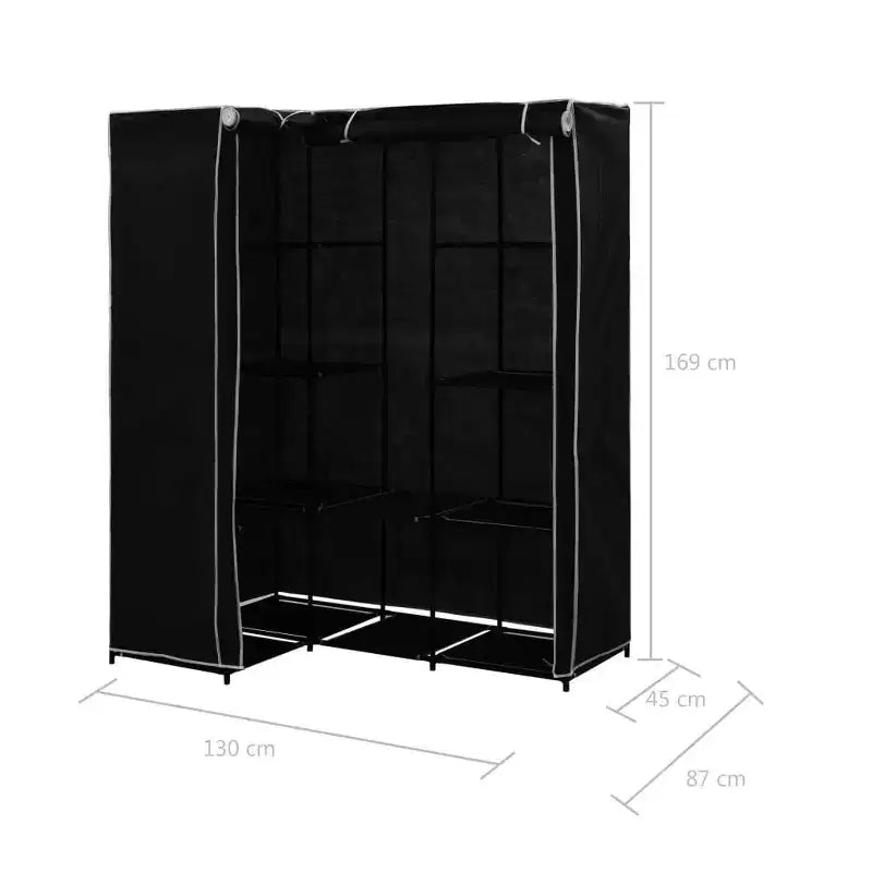 Placard d'angle Armoire Penderie Meuble autoportant Portant à vêtements