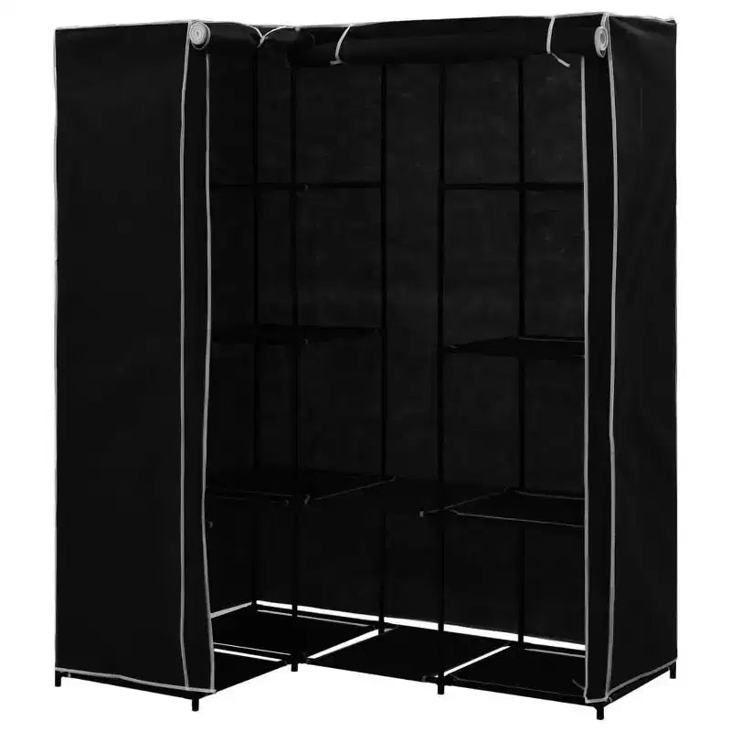 Placard d'angle Armoire Penderie Meuble autoportant Portant à vêtements
