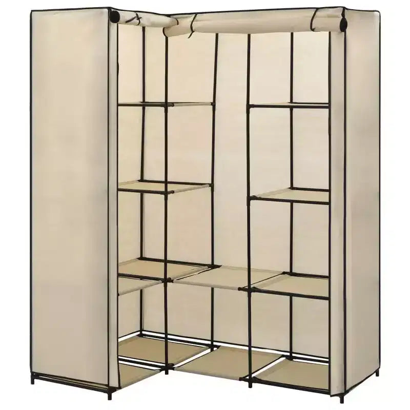 Placard d'angle Armoire Penderie Meuble autoportant Portant à vêtements