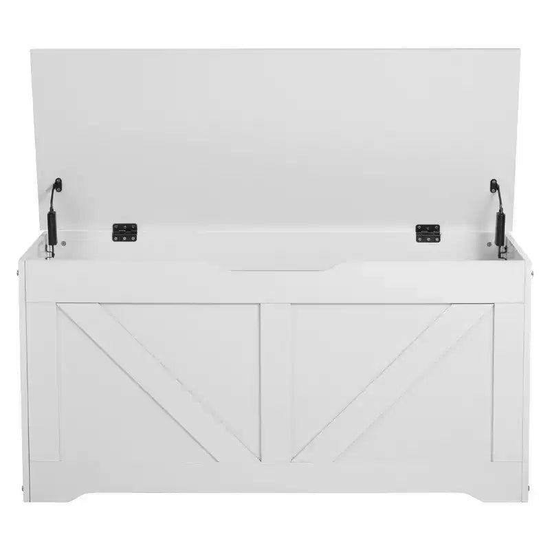 Banc de rangement pour enfants avec charnière de sécurité