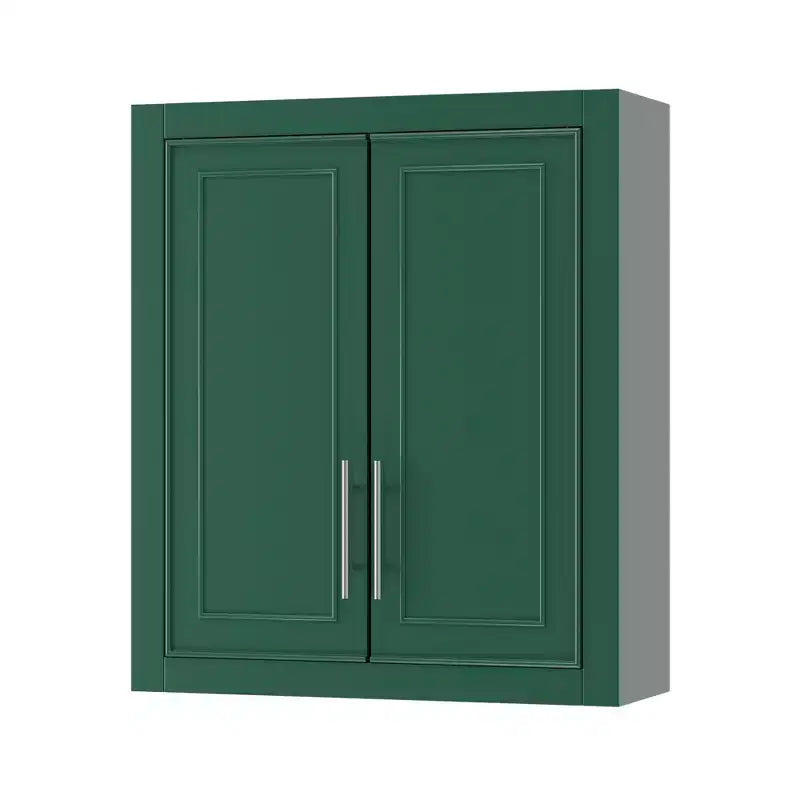Armoire murale de salle de bain à double porte, meuble de rangement au-dessus des toilettes