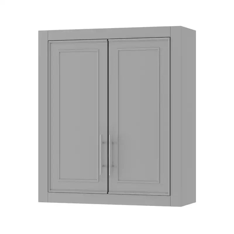 Armoire murale de salle de bain à double porte, meuble de rangement au-dessus des toilettes