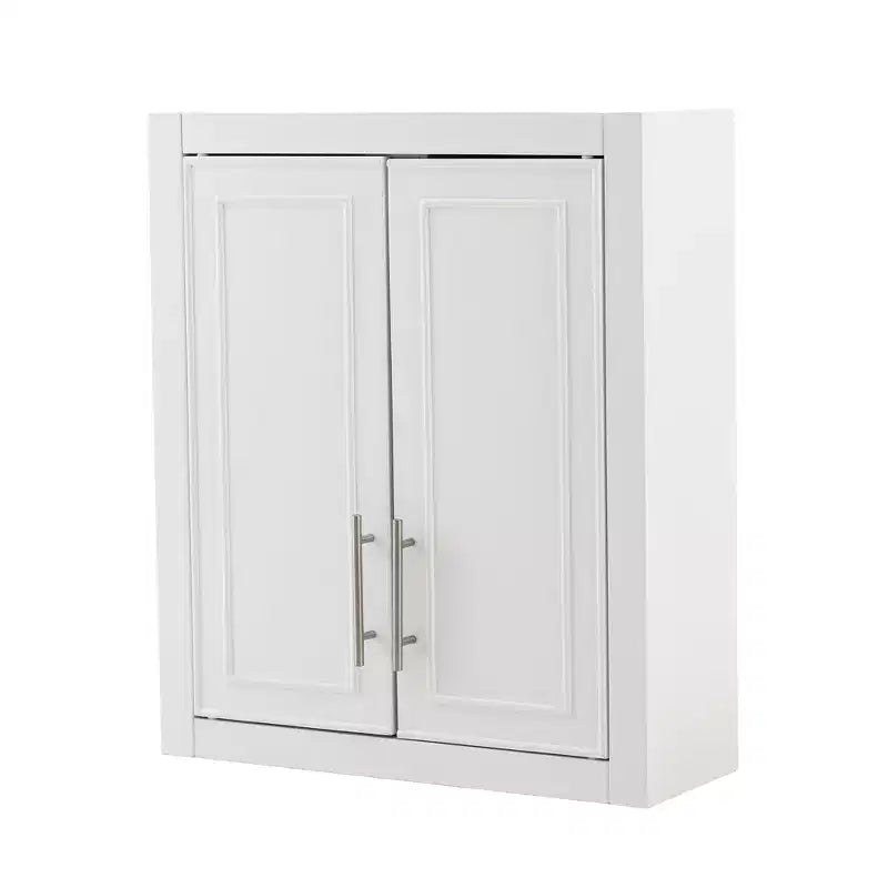 Armoire murale de salle de bain à double porte, meuble de rangement au-dessus des toilettes