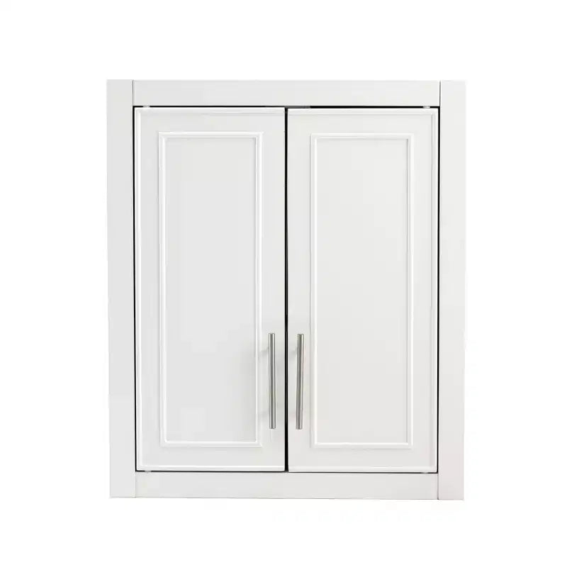 Armoire murale de salle de bain à double porte, meuble de rangement au-dessus des toilettes