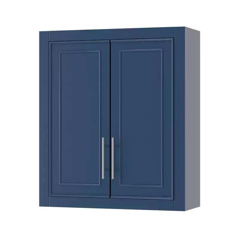 Armoire murale de salle de bain à double porte, meuble de rangement au-dessus des toilettes