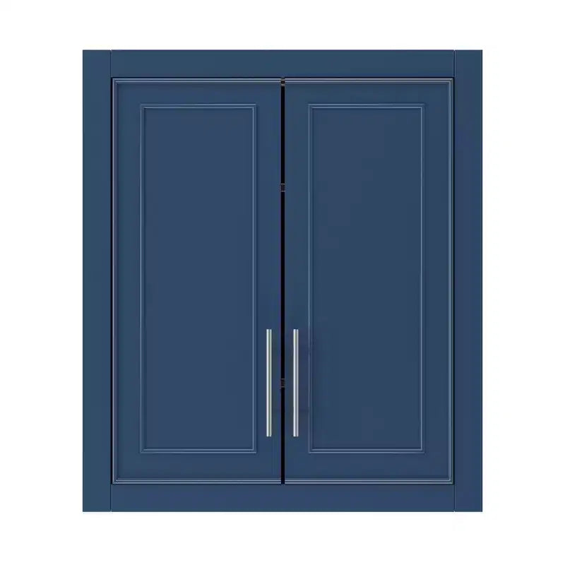 Armoire murale de salle de bain à double porte, meuble de rangement au-dessus des toilettes
