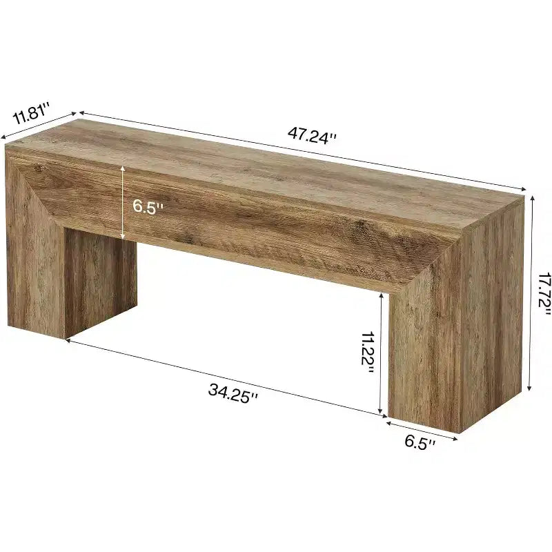 Banc d'entrée en bois, banc de ferme avec rangement