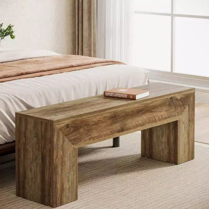 Banc d'entrée en bois, banc de ferme avec rangement