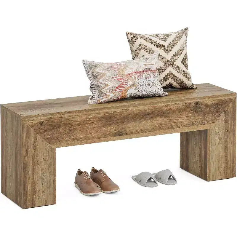 Banc d'entrée en bois, banc de ferme avec rangement