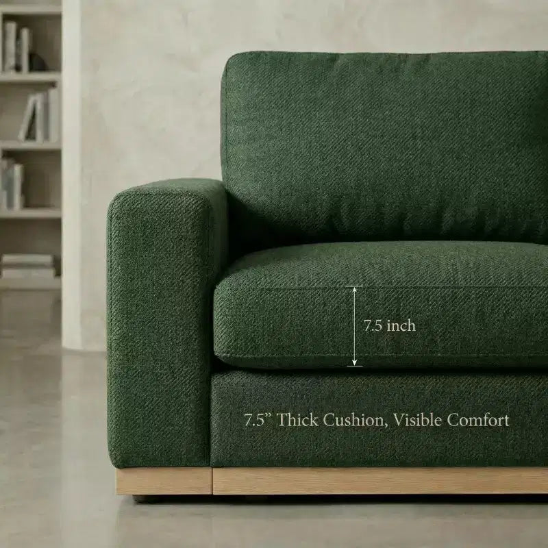 Fauteuil d'appoint 42" pour salon, Grand fauteuil simple et large, Fauteuil en tissu chenille